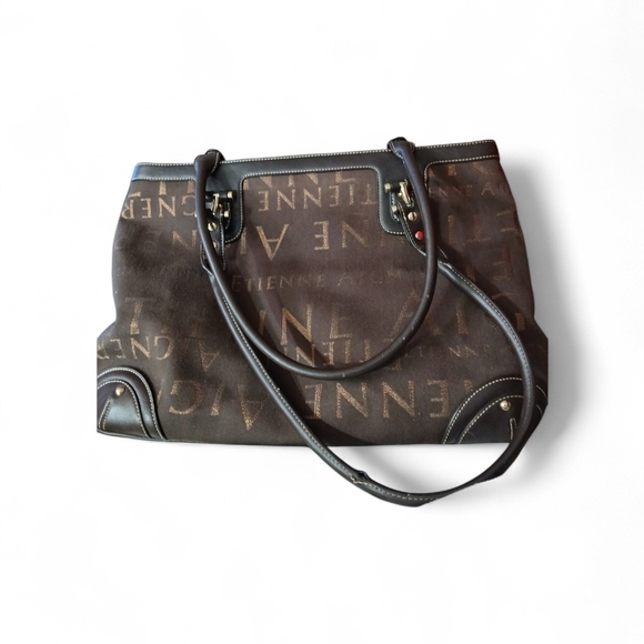 Etienne Aigner Handbags - Etienne Aigner Brown Monogram Tote Bag
